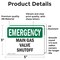 Signmission Main Gas Valve Shutoff, 5 in W x Rectangle, Vinyl Decal OS-2PACK-EM-D-35-L-10400 - alternate 3